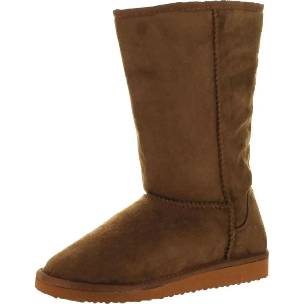 Soda Soong Dark Camel Suede Womens boots 8 NEW